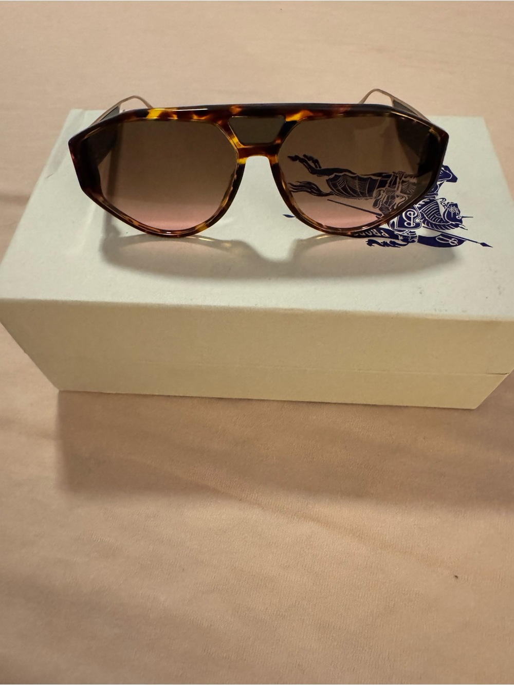 Dior Tortoiseshell Frame Sunglasses with Brown Gradient Lenses